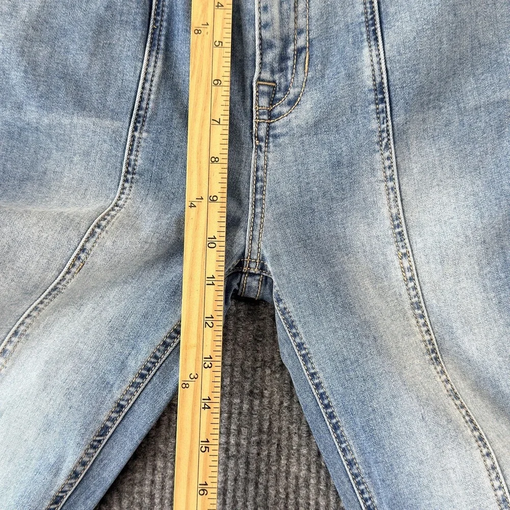 Rock & Roll Trouser Flare Jeans Womens 27x34 Light Wash High Rise Front Slit Leg - Picture 12 of 16